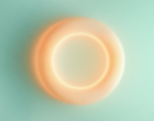Yellow circular artwork from the O collection