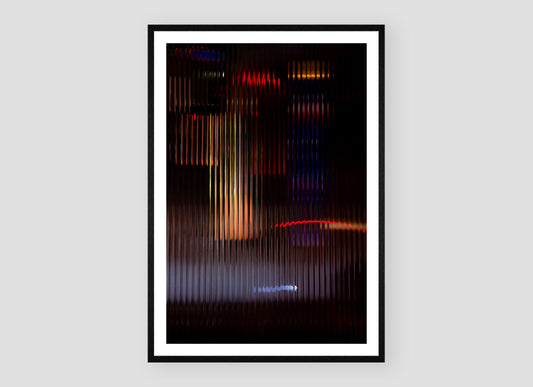 Diorama II by Bastiaan van Ederen, urban light and distant movement transformed through fluted glass