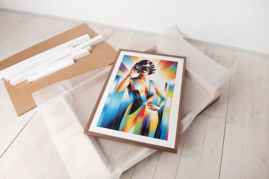 Framed contemporary artwork detail and surface