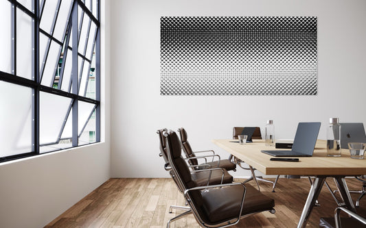 Whelm Black by Bastiaan van Ederen, 280 x 140 cm, shown in a contemporary interior. This is a visualisation, not a photograph of a real installation.