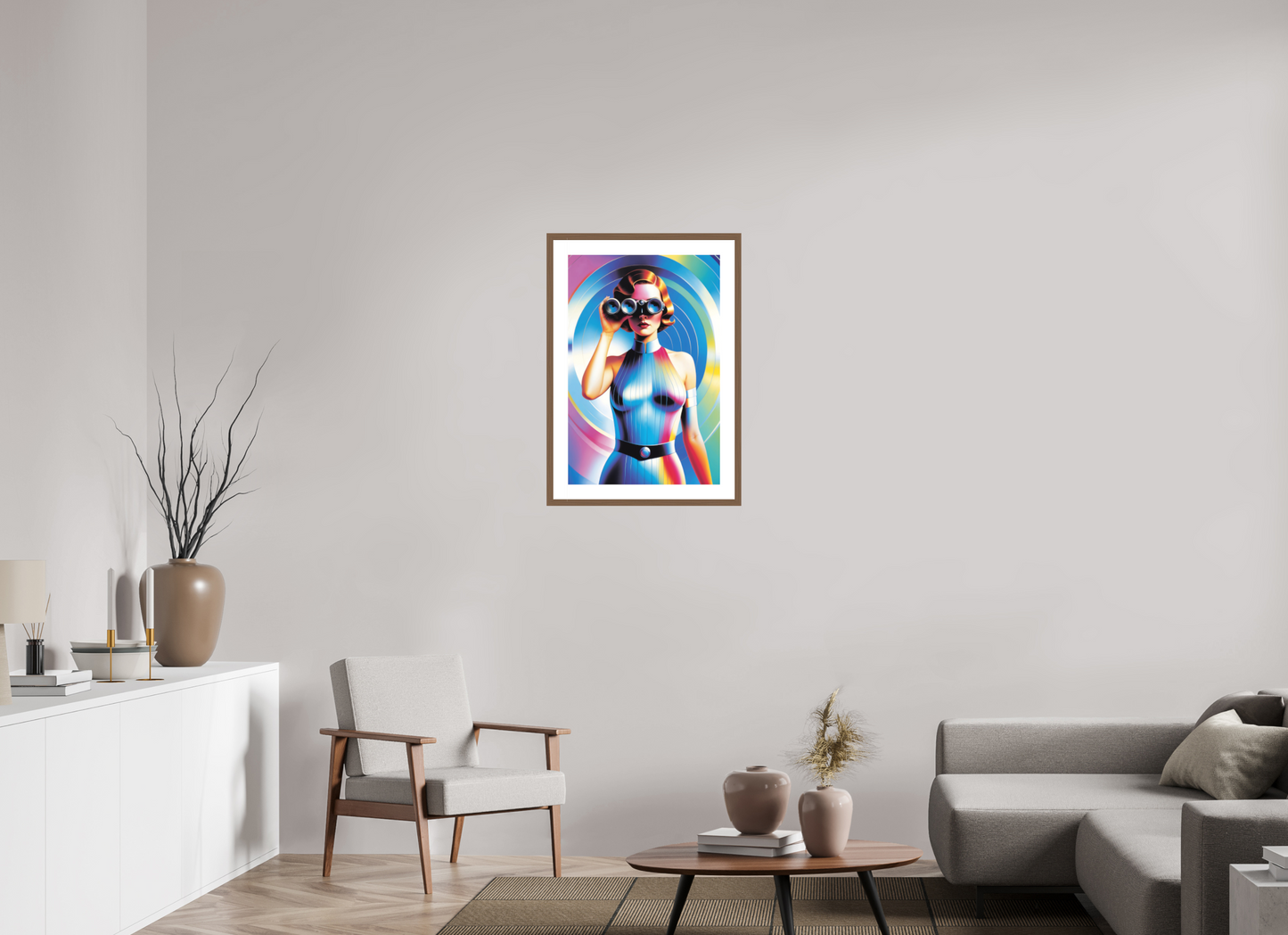 50 x 75 cm, 5-CM-Hmü-photorag-ultra-s-FrHamburg-Walnut20mm-PPNWhite5CM I See You - III