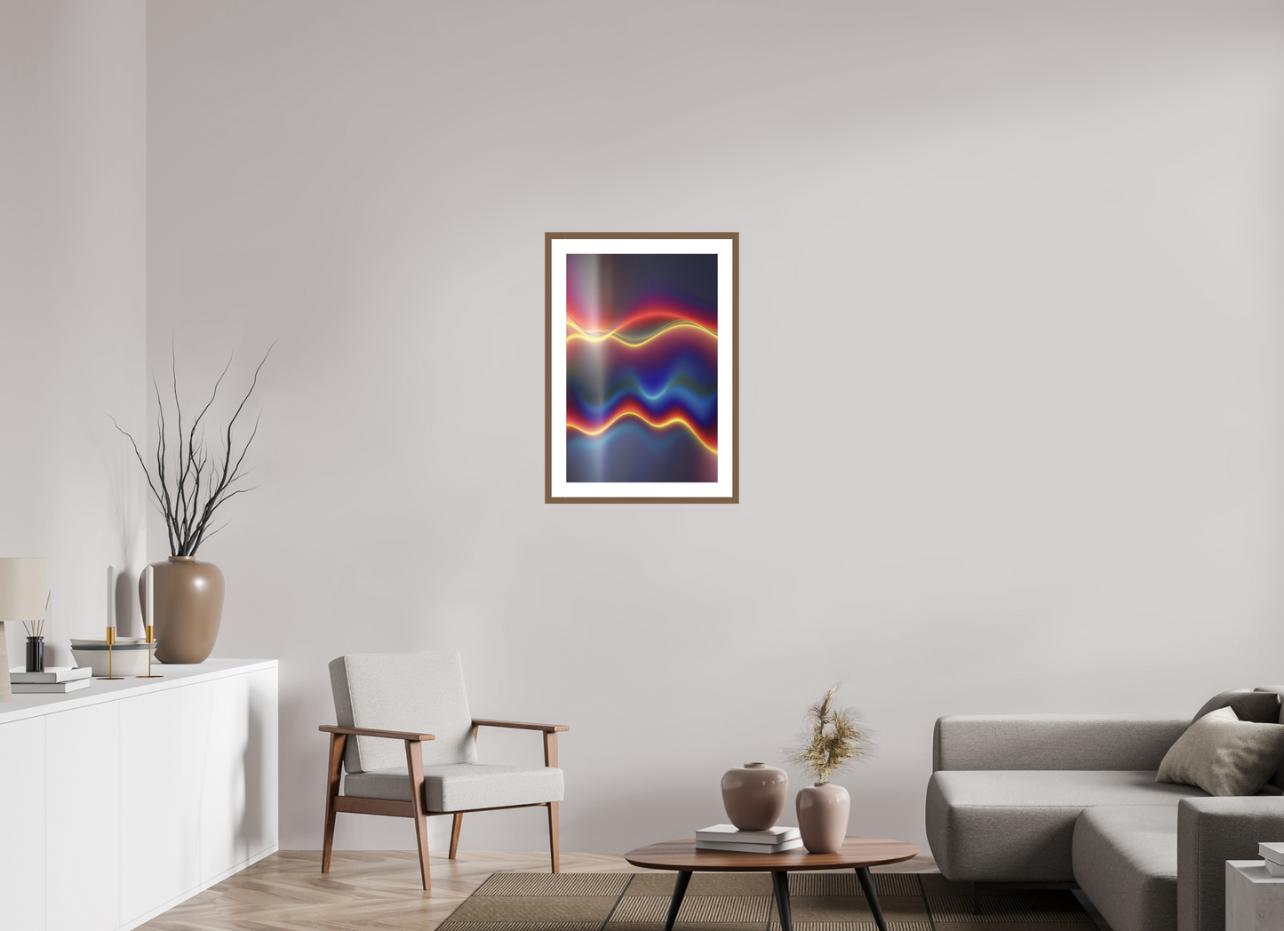 50 x 75 cm, 5-CM-Hmü-photorag-ultra-s-FrHamburg-Walnut20mm-PPNWhite5CM Matter in Time - VI