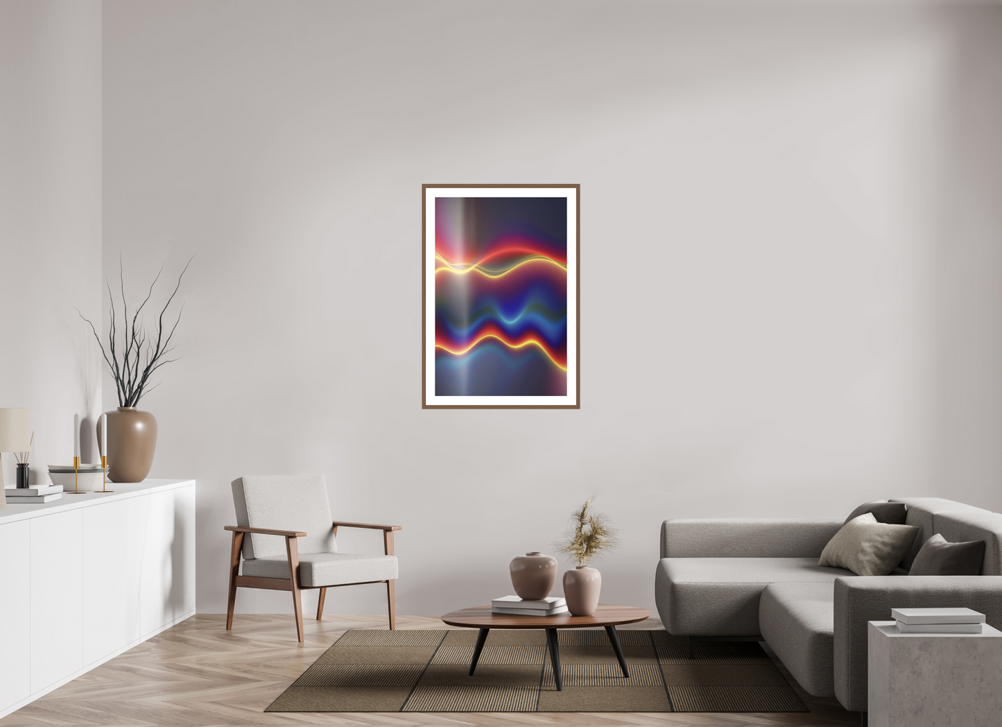 70 x 105 cm, 5-CM-Hmü-photorag-ultra-s-FrHamburg-Walnut20mm-PPNWhite5CM Matter in Time - VI