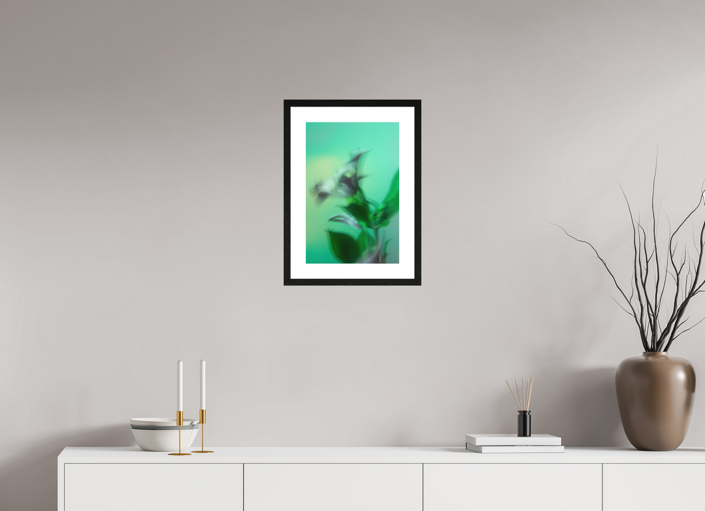 30 x 45 cm, 5-CM-Hmü-photorag-ultra-s-FrHamburg-OakBlack20mm-PPNWhite5CM Botanical Dream - II