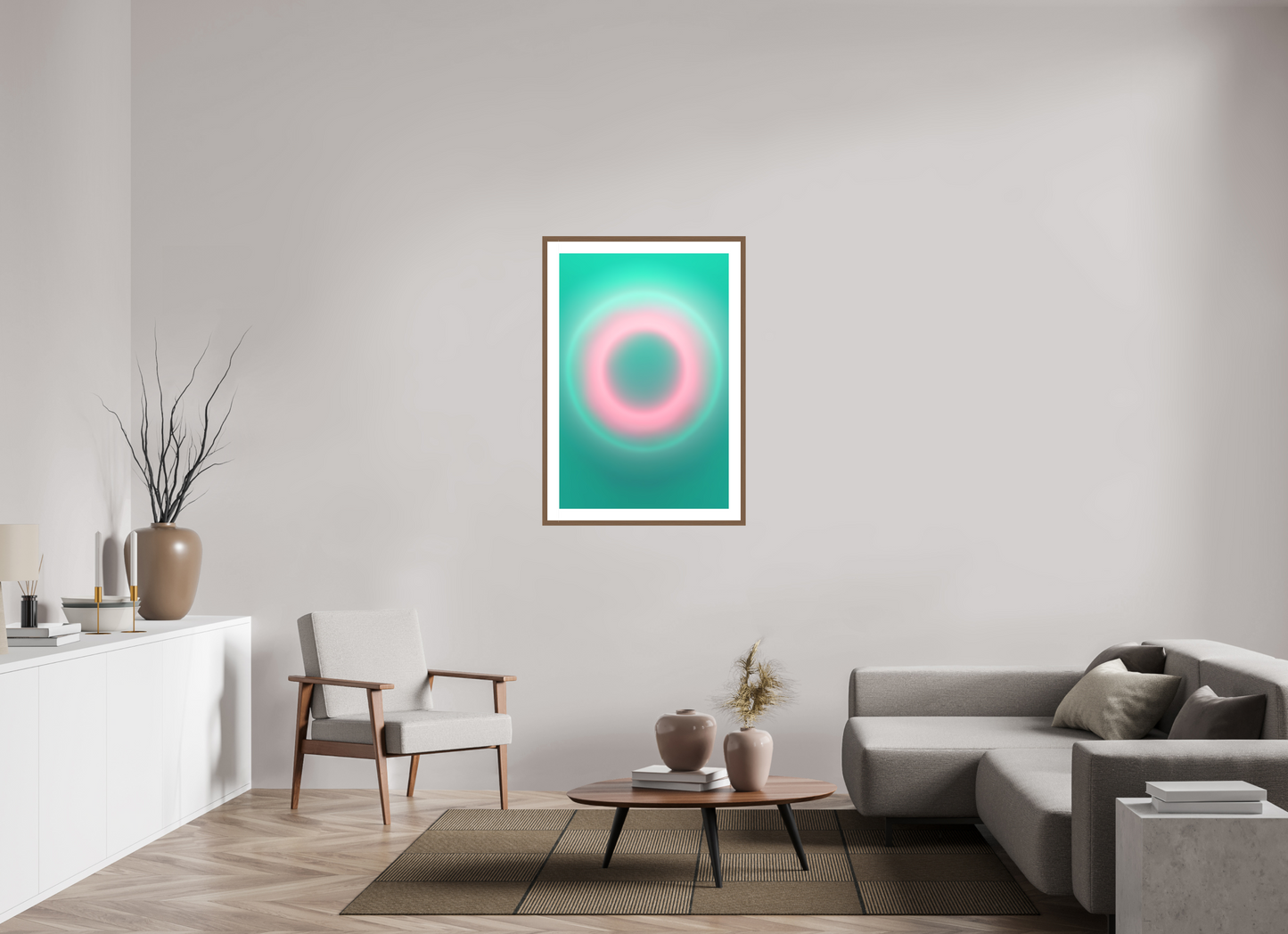 70 x 105 cm, 5-CM-Hmü-photorag-ultra-s-FrHamburg-Walnut20mm-PPNWhite5CM O - Pink