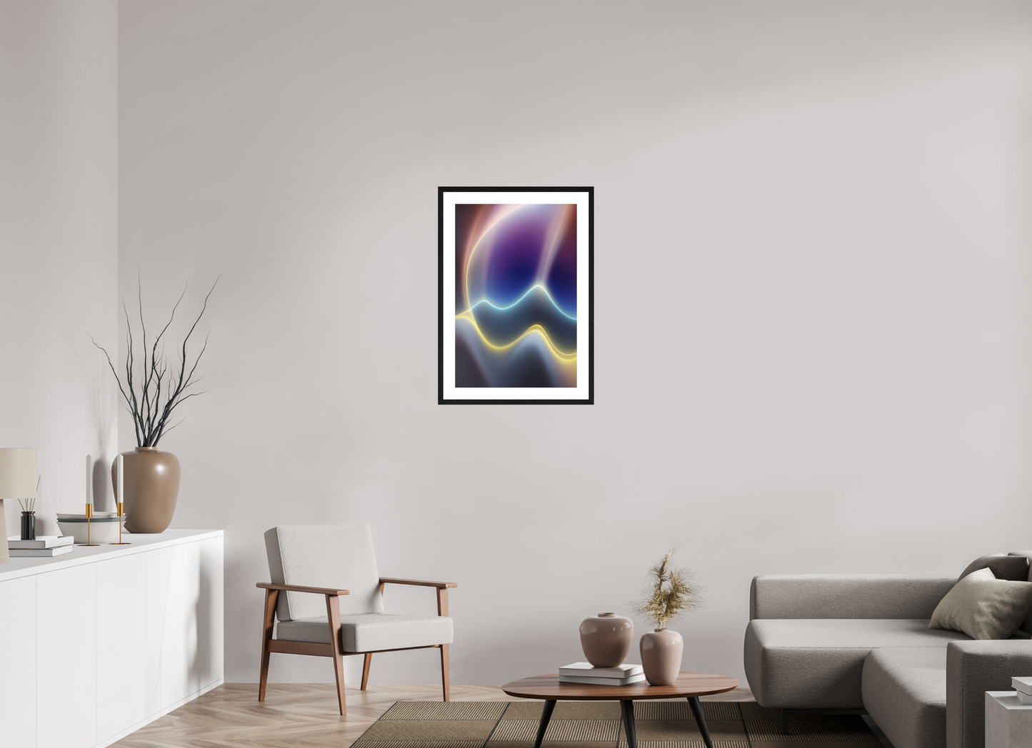 50 x 75 cm, 5-CM-Hmü-photorag-ultra-s-FrHamburg-OakBlack20mm-PPNWhite5CM Matter in Time - V