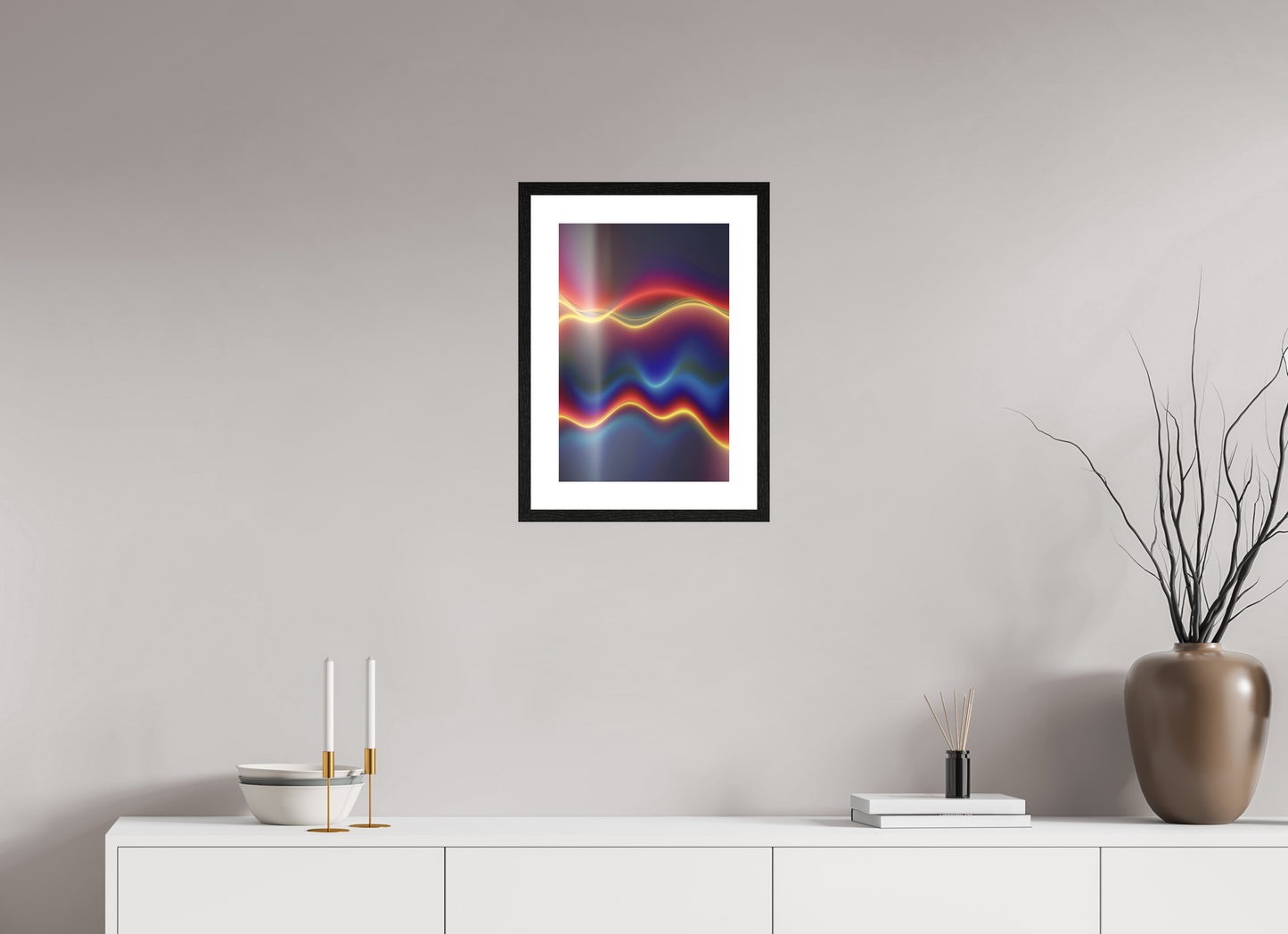 30 x 45 cm, 5-CM-Hmü-photorag-ultra-s-FrHamburg-OakBlack20mm-PPNWhite5CM Matter in Time - VI