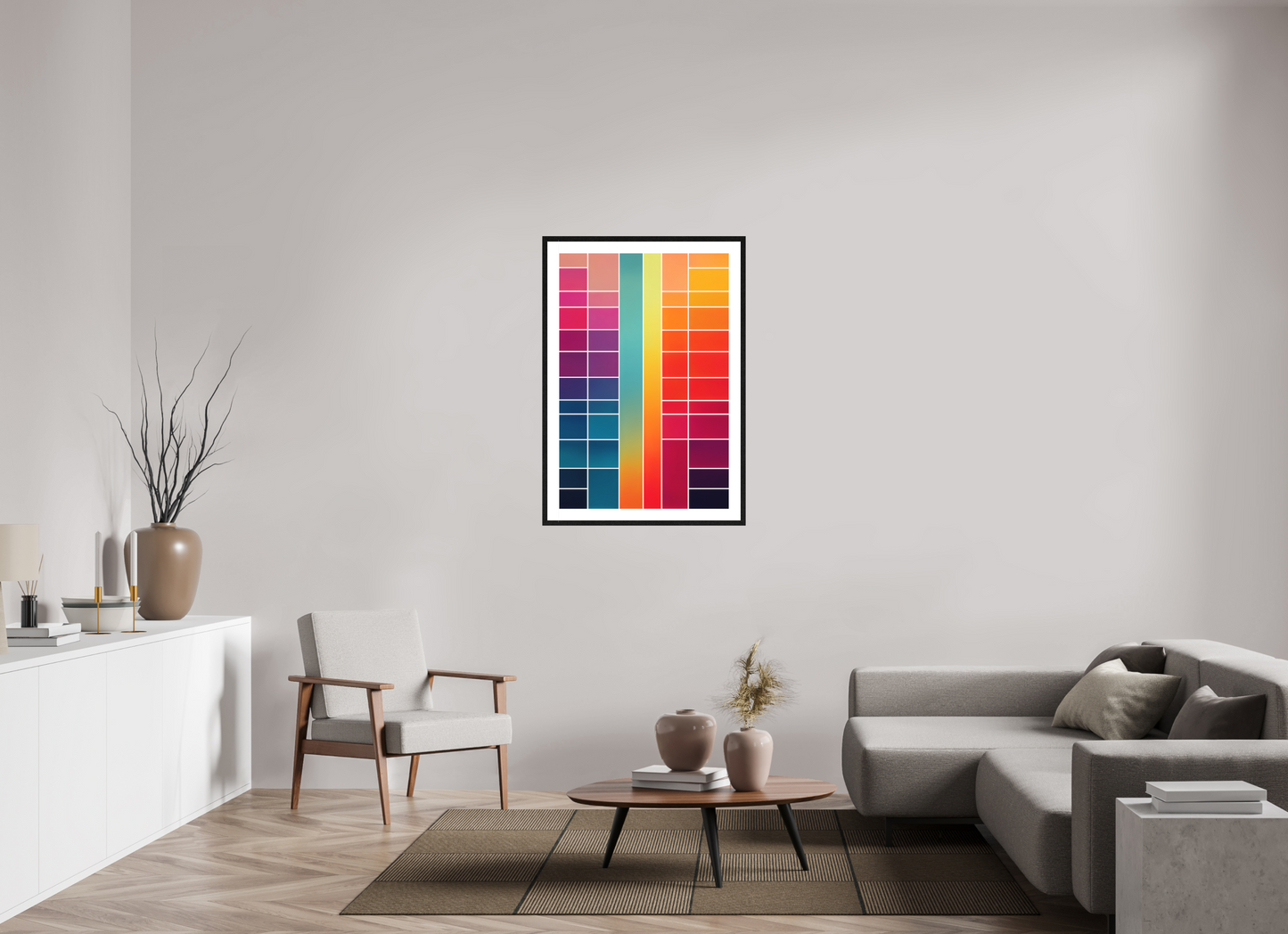 70 x 105 cm, 5-CM-Hmü-photorag-ultra-s-FrHamburg-OakBlack20mm-PPNWhite5CM Gradient Architect II