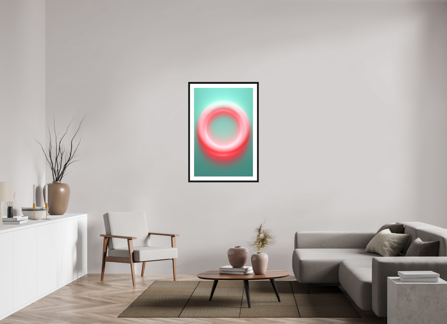 70 x 105 cm, 5-CM-Hmü-photorag-ultra-s-FrHamburg-OakBlack20mm-PPNWhite5CM O - Red
