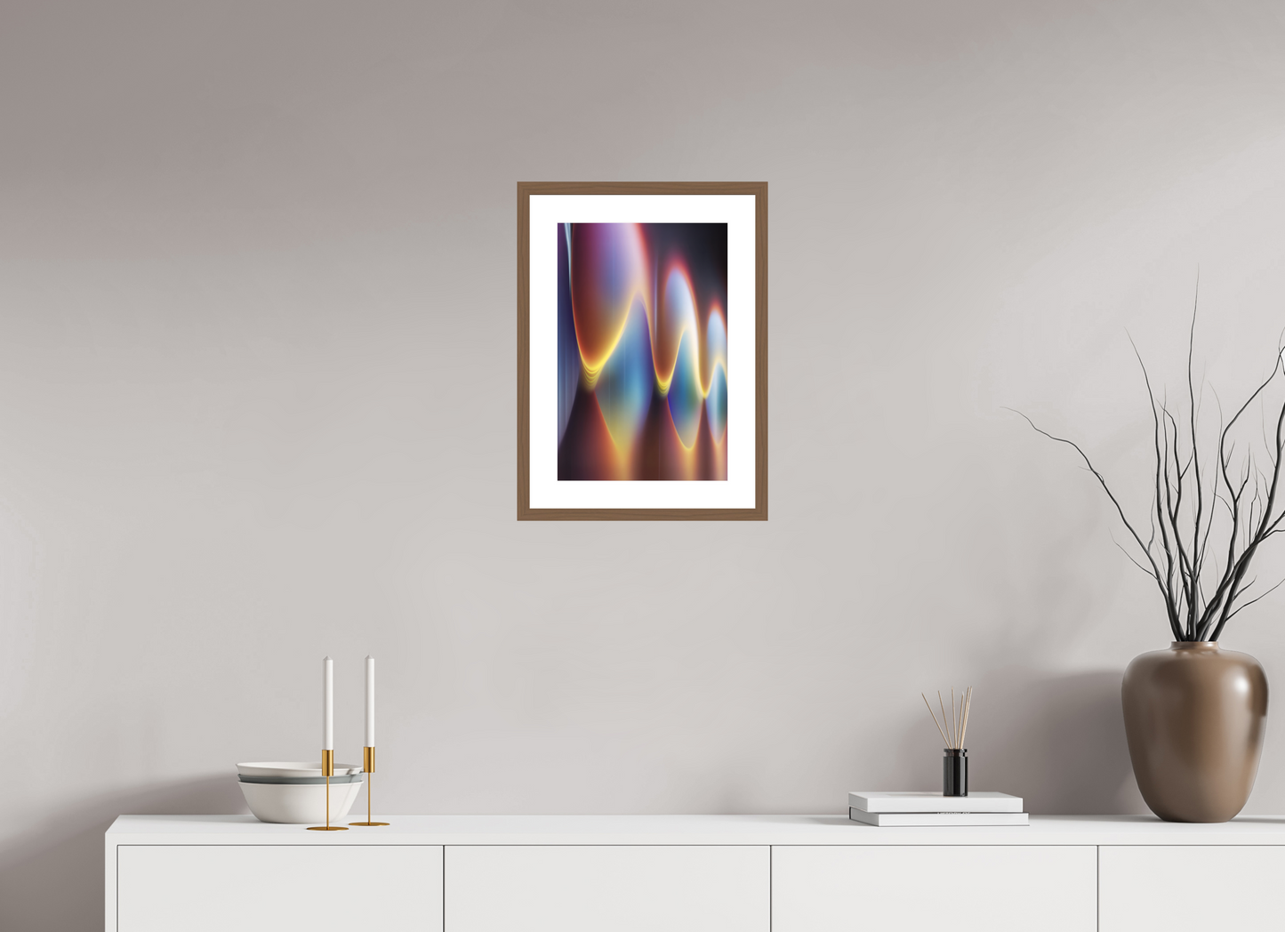 30 x 45 cm, 5-CM-Hmü-photorag-ultra-s-FrHamburg-Walnut20mm-PPNWhite5CM Matter in Time - III