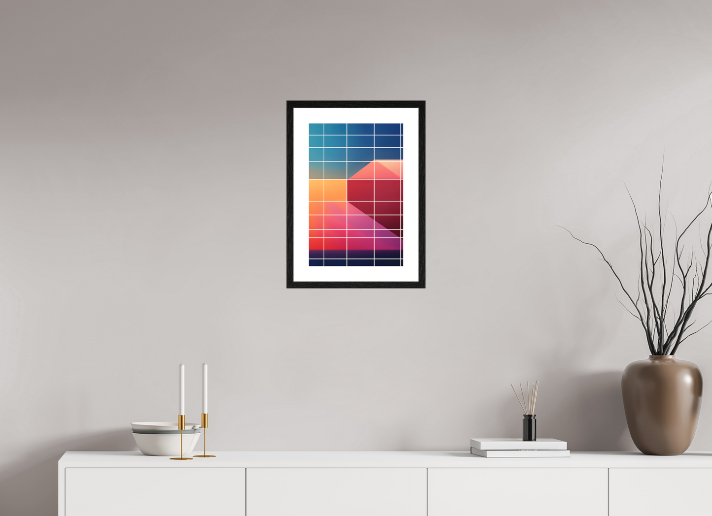 30 x 45 cm, 5-CM-Hmü-photorag-ultra-s-FrHamburg-OakBlack20mm-PPNWhite5CM Gradient Architect I ww
