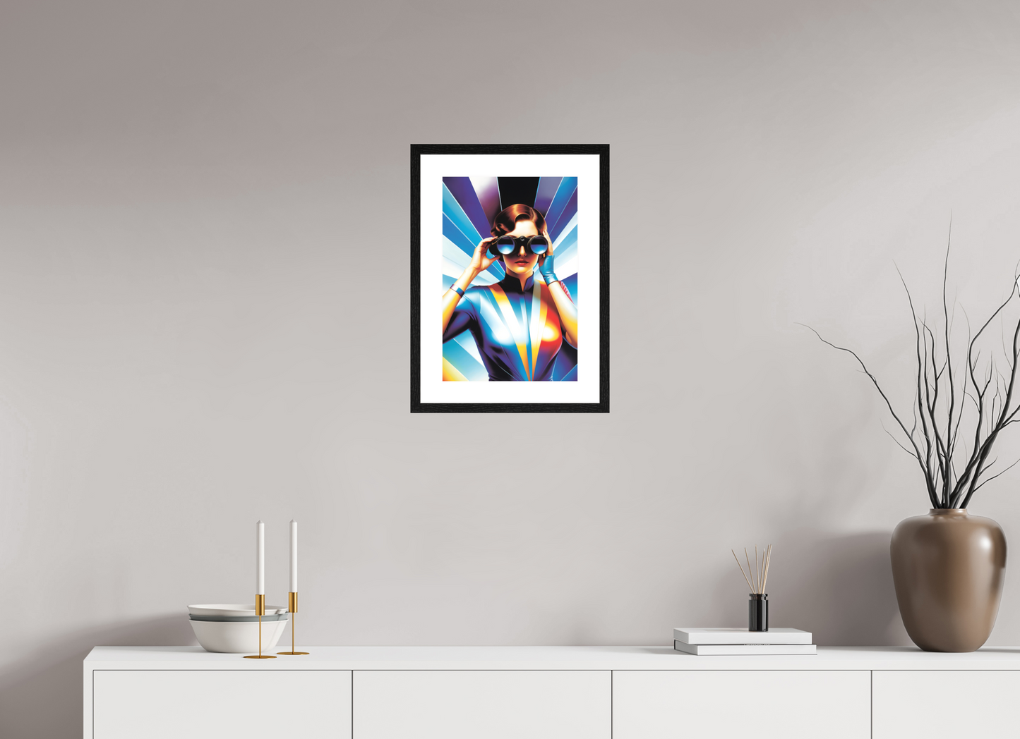 30 x 45 cm, 5-CM-Hmü-photorag-ultra-s-FrHamburg-OakBlack20mm-PPNWhite5CM I See You - I