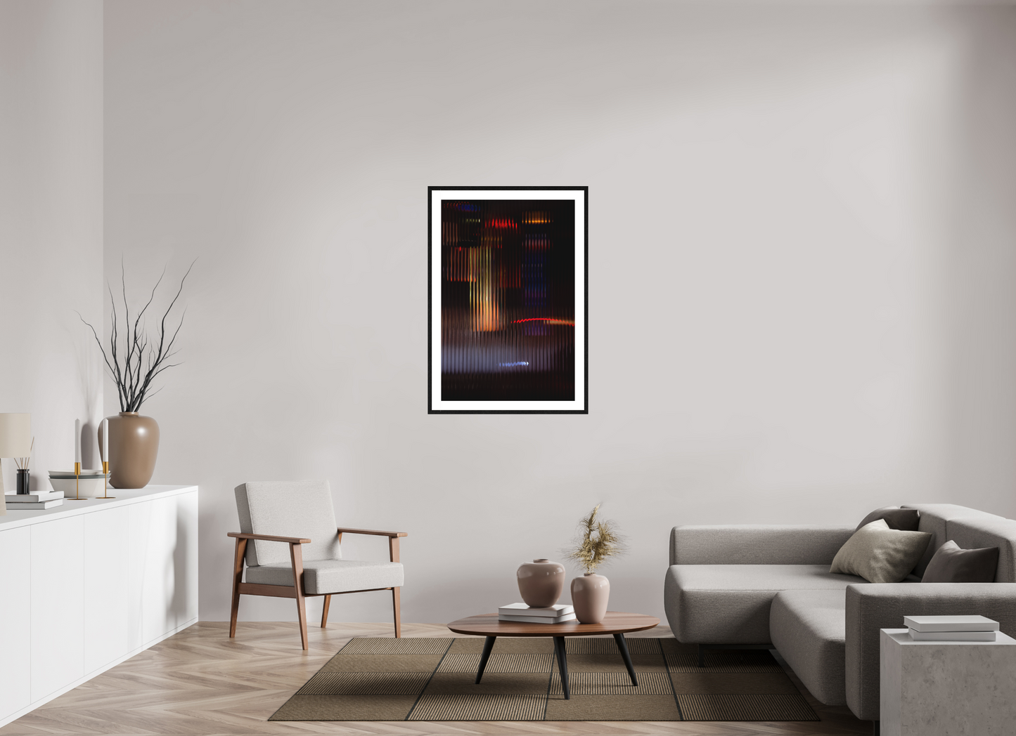 70 x 105 cm, 5-CM-Hmü-photorag-ultra-s-FrHamburg-OakBlack20mm-PPNWhite5CM Diorama - II