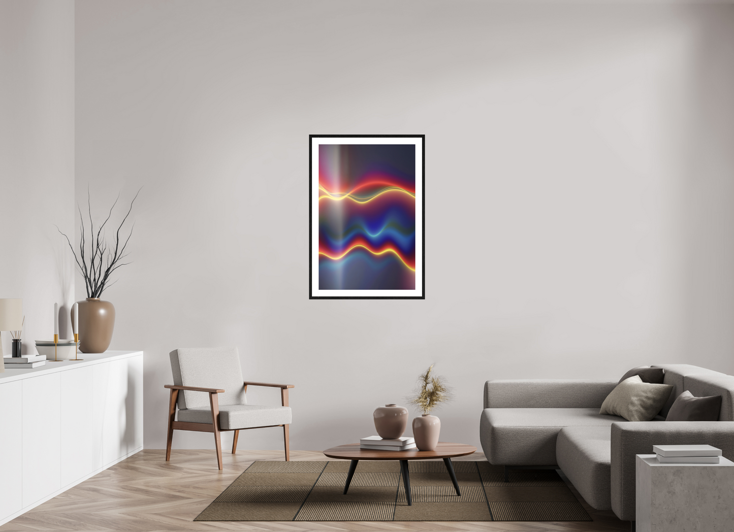70 x 105 cm, 5-CM-Hmü-photorag-ultra-s-FrHamburg-OakBlack20mm-PPNWhite5CM Matter in Time - VI