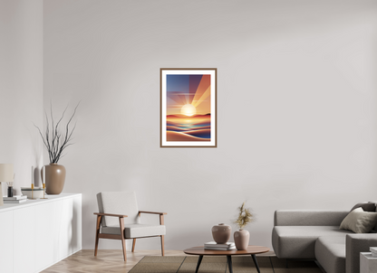 50 x 75 cm, 5-CM-Hmü-photorag-ultra-s-FrHamburg-Walnut20mm-PPNWhite5CM Sun Set in the Sun Set - III