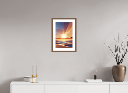 30 x 45 cm, 5-CM-Hmü-photorag-ultra-s-FrHamburg-Walnut20mm-PPNWhite5CM Sun Set in the Sun Set - III