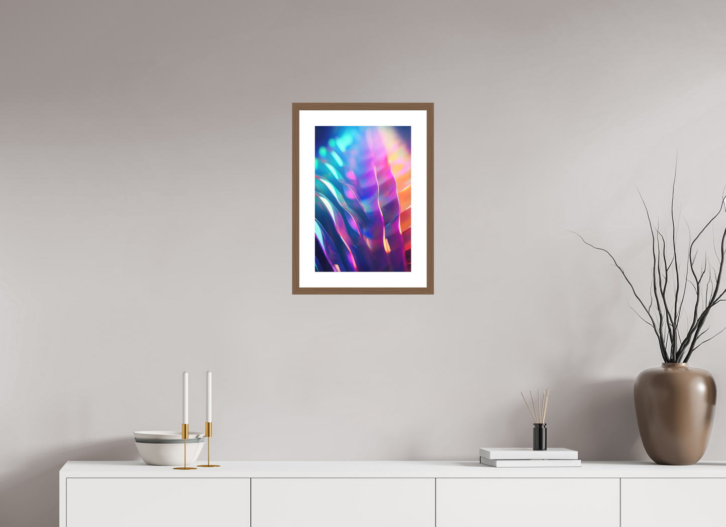 30 x 45 cm, 5-CM-Hmü-photorag-ultra-s-FrHamburg-Walnut20mm-PPNWhite5CM Feathers