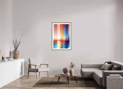 70 x 105 cm, 5-CM-Hmü-photorag-ultra-s-FrHamburg-Walnut20mm-PPNWhite5CM Sun Set in the Sun Set - II