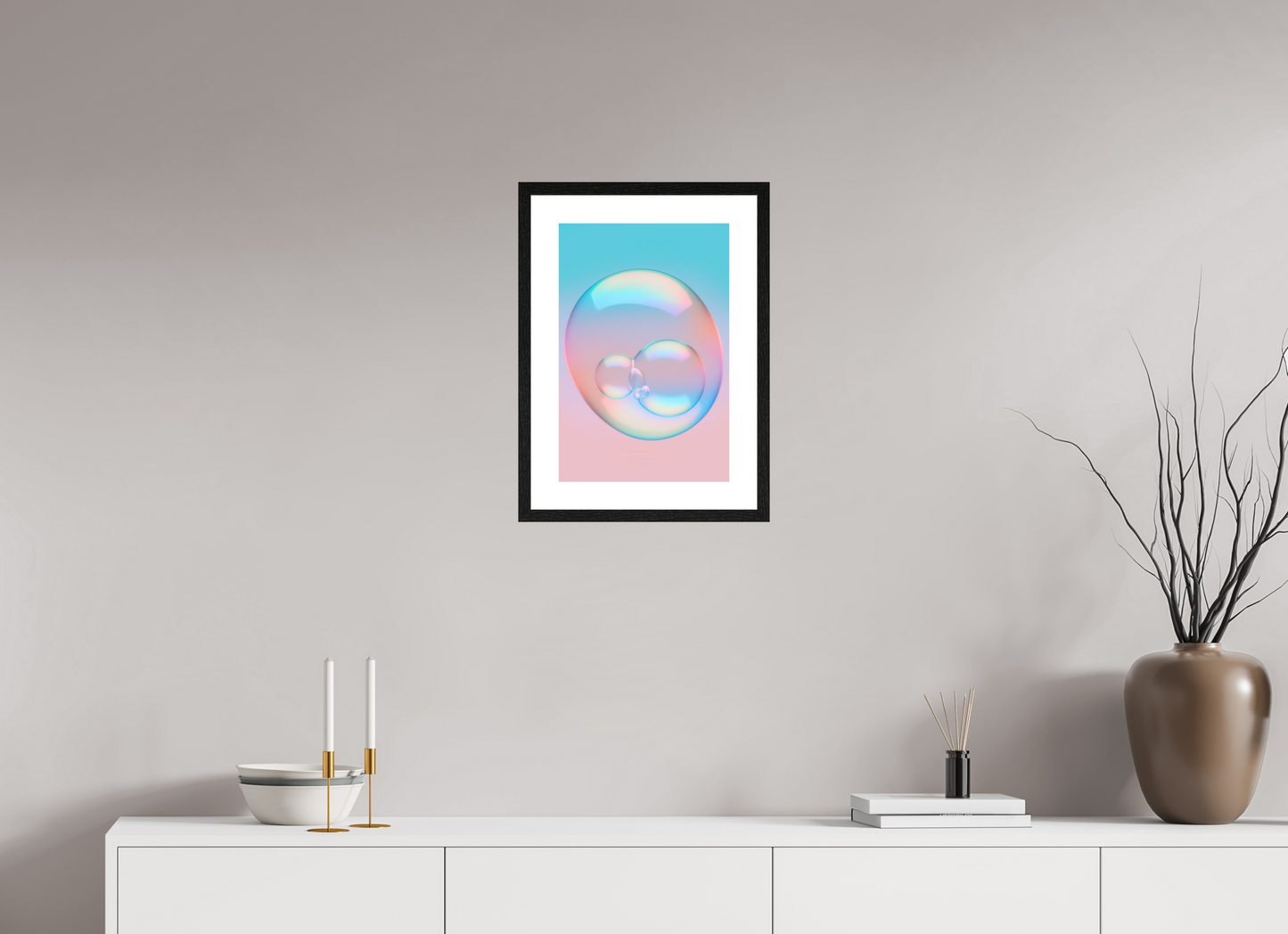 30 x 45 cm, 5-CM-Hmü-photorag-ultra-s-FrHamburg-OakBlack20mm-PPNWhite5CM Bubble Up ww