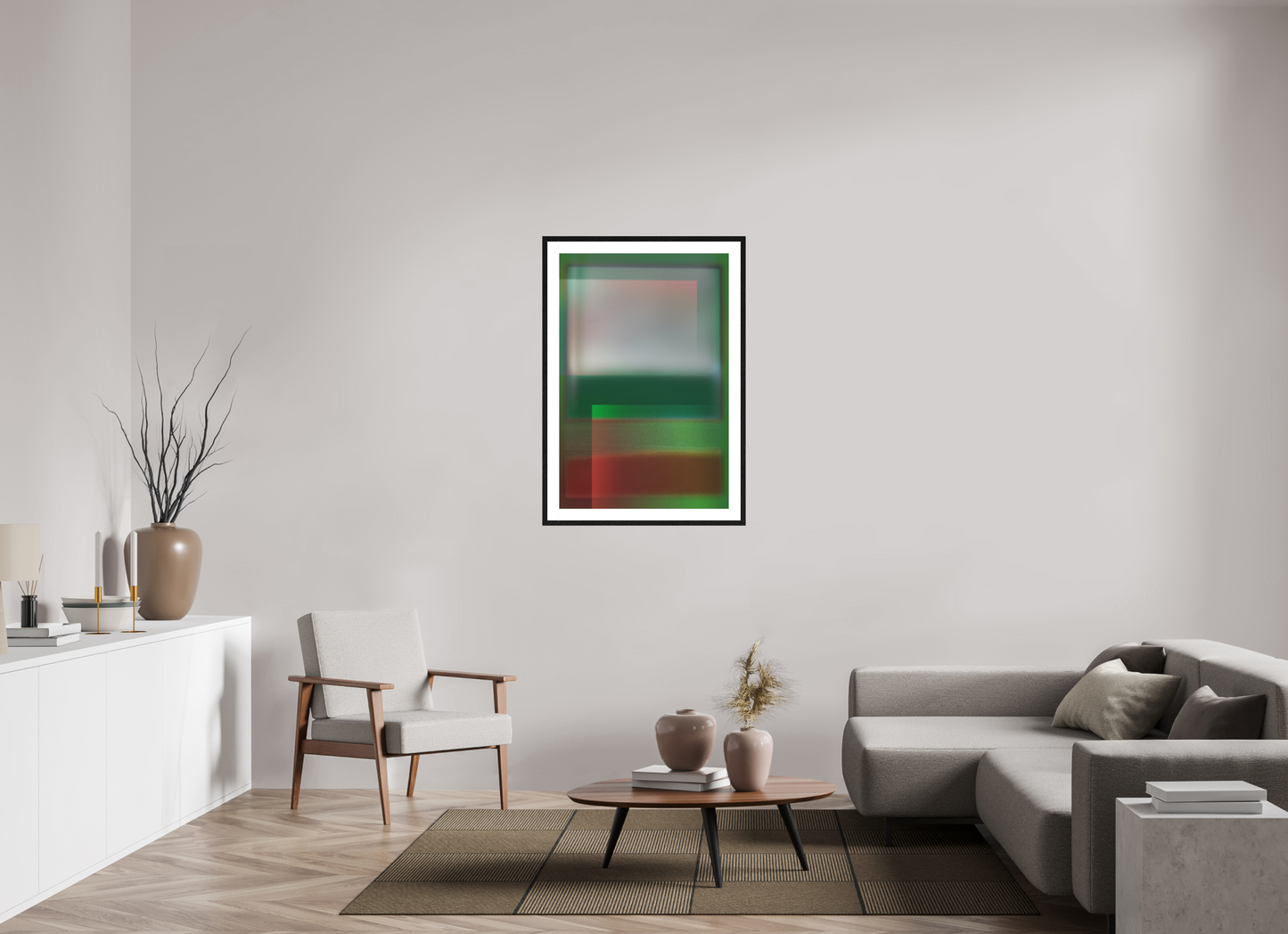70 x 105 cm, 5-CM-Hmü-photorag-ultra-s-FrHamburg-OakBlack20mm-PPNWhite5CM Squinted beaches - II