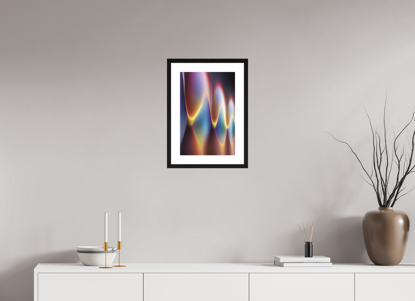 30 x 45 cm, 5-CM-Hmü-photorag-ultra-s-FrHamburg-OakBlack20mm-PPNWhite5CM Matter in Time - III