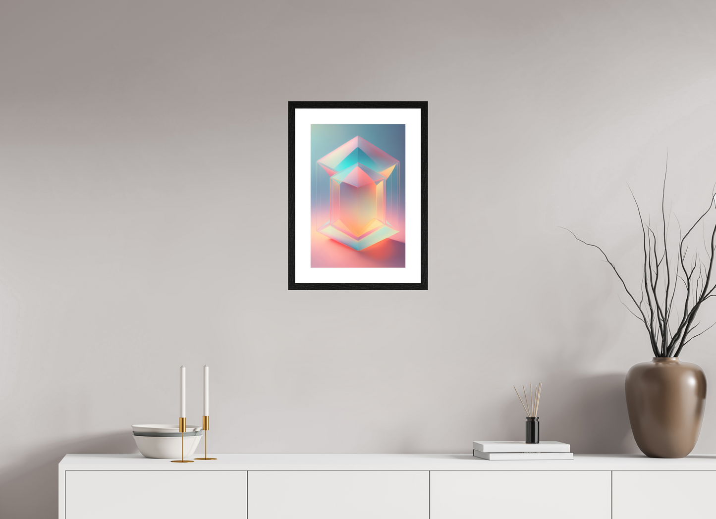 30 x 45 cm, 5-CM-Hmü-photorag-ultra-s-FrHamburg-OakBlack20mm-PPNWhite5CM Glass Shapes ww