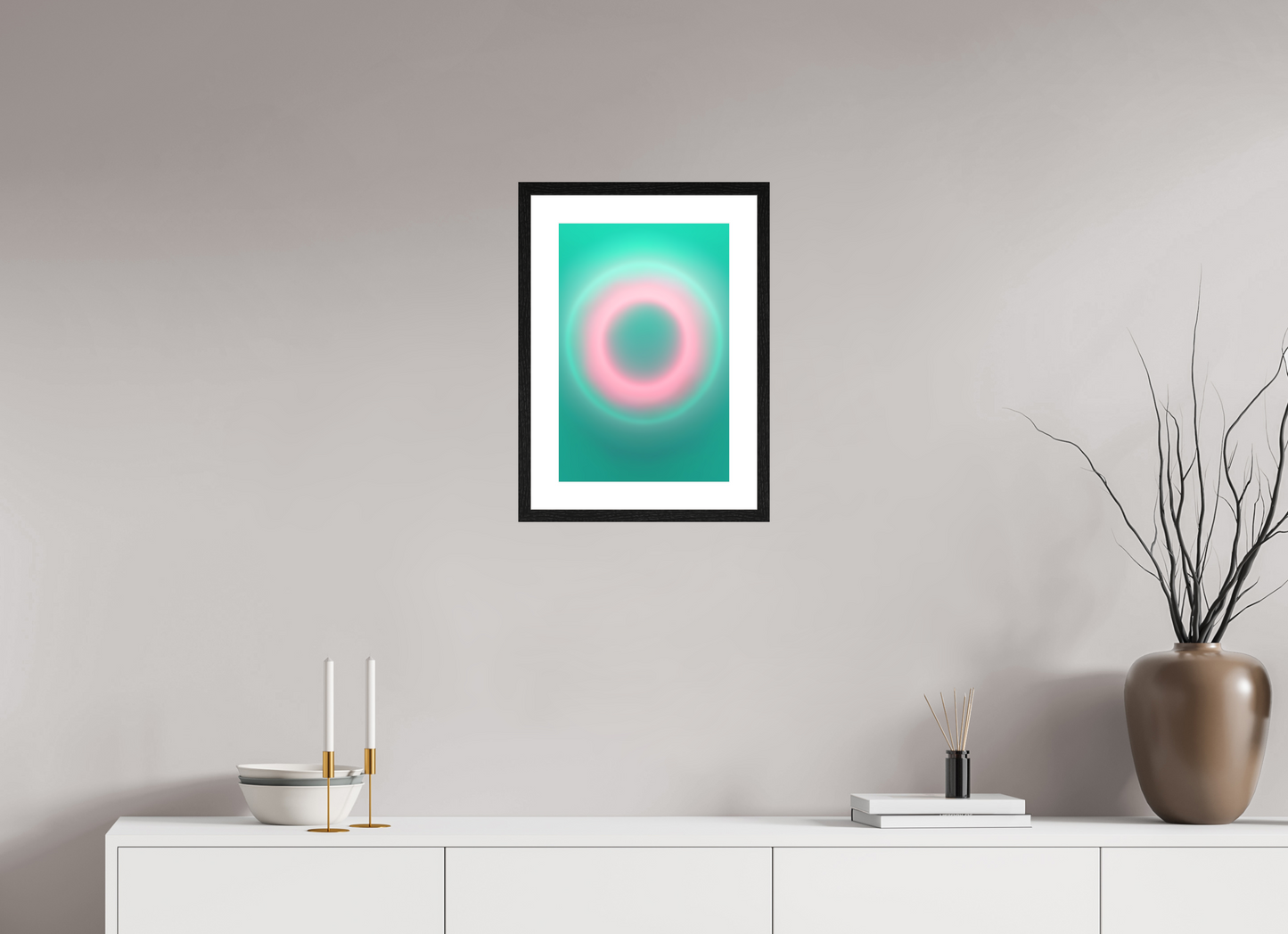 30 x 45 cm, 5-CM-Hmü-photorag-ultra-s-FrHamburg-OakBlack20mm-PPNWhite5CM O - Pink