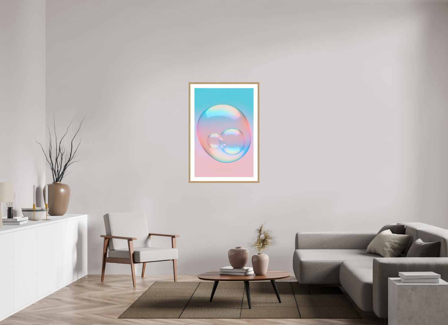 70 x 105 cm, 5-CM-Hmü-photorag-ultra-s-FrHamburg-EikenNatuur20mm-PPNWhite5CM Bubble Up ww