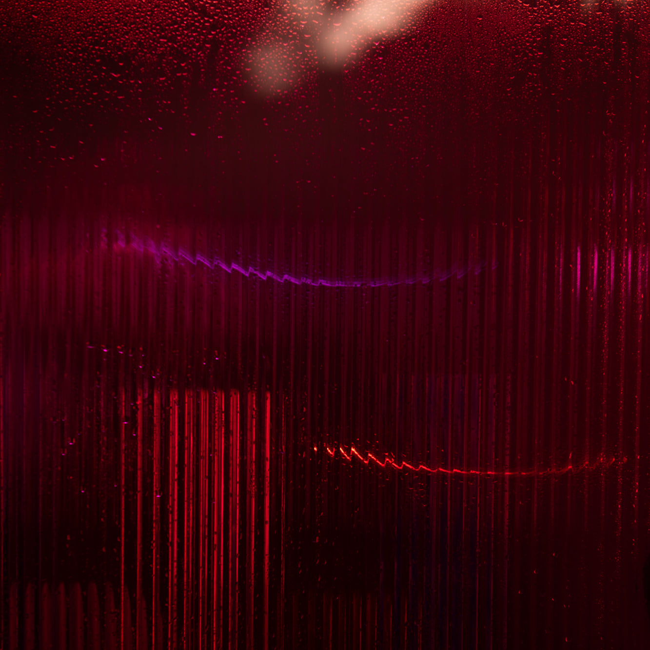Diorama artwork, a photographic view through fluted glass